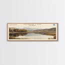 Norris Lake Tennessee Framed Canvas Print, Lake House Decor, Panoramic Wall Art, Travel Poster, Scenic Landscape Painting, Living Room Decor
