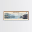 Mosquito Lake Framed Canvas Print, Lake House Decor, Panoramic Wall Art, Travel Poster, Scenic Landscape Painting, Living Room Decor