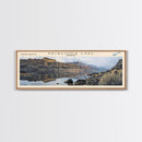 Priest Lake Idaho Framed Canvas Print, Lake House Decor, Panoramic Wall Art, Travel Poster, Beautiful Landscape Painting, Living Room Decor