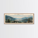 Quake Lake Montana Framed Canvas Print, Lake House Decor, Panoramic Wall Art, Travel Poster, Beautiful Landscape Painting, Bedroom Decor