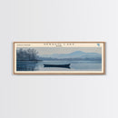 Smith Mountain Lake Virginia Panoramic Framed Canvas Print, Lake House Decor, Wall Art, Travel Poster, Beautiful Lake Scene, Modern Art
