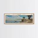 Spooner Lake Nevada Panoramic Framed Canvas Print, Lake House Decor, Wall Art, Travel Poster, Serene Lake Painting, Modern Art
