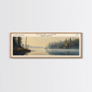 Turkeyfoot Lake Ohio Panoramic Wall Art, Framed Canvas Print, Lake House Decor, Travel Poster, Scenic Lake Scene, Bedroom Decor