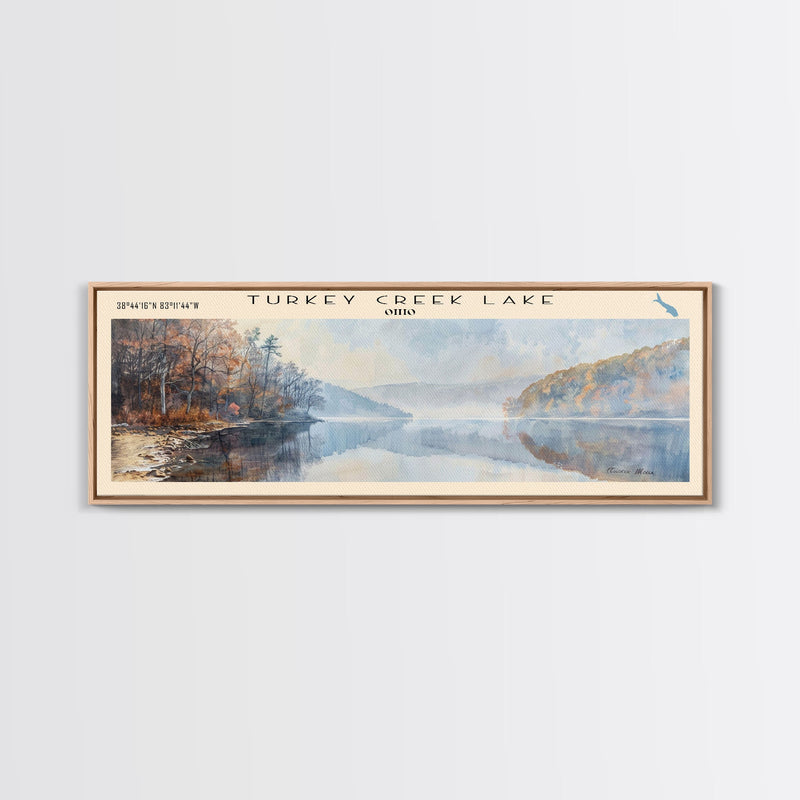 Walker Lake Nevada Panoramic Wall Art, Framed Canvas Print, Lake House Decor, Travel Poster, Serene Landscape, Home Decor