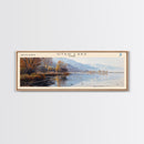 Wellesley Lake Panoramic Wall Art, Framed Canvas Print, Lake House Decor, Travel Poster, Beautiful Lake Scene, Home Art