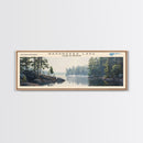 Wapawekka Lake Panoramic Wall Art, Framed Canvas Print, Lake House Decor, Travel Poster, Serene Landscape, Home Decor