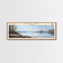 Weiss Lake Alabama Panoramic Wall Art, Framed Canvas Print, Lake House Decor, Travel Poster, Scenic Lake Scene, Bedroom Art