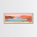 Flaming Gorge Reservoir Utah Framed Canvas Print, Panoramic Art, Midcentury Modern, Pop Art, Living Room Decor, Travel Poster, Nature Art, Wall Art