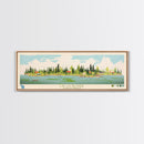 Lac La Plonge Saskatchewan Framed Canvas Print, Panoramic Wall Art, Midcentury Modern, Pop Art, Bedroom Art, Travel Poster, Living Room Decor