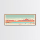 Lake Abert Oregon Framed Canvas Print, Panoramic Wall Art, Midcentury Modern, Pop Art, Bedroom Art, Travel Poster, Living Room Decor