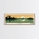 Lake Tulane, Florida Panoramic Wall Art Framed Canvas Print, Midcentury Modern, Pop Art, Home Decor, Travel Poster, Living Room Art