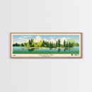 Molson Lake, Manitoba Framed Canvas Print, Panoramic Wall Art, Midcentury Modern, Pop Art, Home Decor, Travel Poster, Bedroom Art