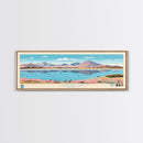 Overland Lake, Nevada Framed Canvas Print, Panoramic Wall Art, Midcentury Modern, Pop Art, Home Decor, Travel Poster, Bedroom Art