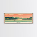 Seneca Lake, New York Framed Canvas Print, Panoramic Wall Art, Midcentury Modern Decor, Pop Art, Bedroom Decoration, Travel Poster