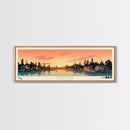 Sylvan Lake, South Dakota Framed Canvas Print, Lake House Art, Midcentury Modern Decor, Pop Art, Travel Poster, Living Room Wall Art