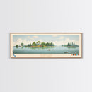 Sylvan Lake, South Dakota Framed Canvas Print, Lake House Decor, Midcentury Modern Art, Pop Art, Travel Poster, Bedroom Wall Art