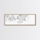 Panoramic New York City Map, New York Art, Map Print, Minimalist Wall Art, Canvas Art, Housewarming Gift, Street Map Art, Closing Gift