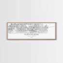 Panoramic North Las Vegas City Map, Nevada Art, Map Print, Minimalist Wall Art, Canvas Art, Housewarming Gift, Street Map Art, Closing Gift