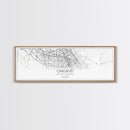 Panoramic Oakland City Map, California Art, Map Print, Minimalist Wall Art, Canvas Art, Housewarming Gift, Street Map Art, Closing Gift