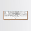 Panoramic Oklahoma City Map, Oklahoma Art, Map Print, Minimalist Wall Art, Canvas Art, Housewarming Gift, Street Map Art, Closing Gift