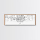 Panoramic Rochester City Map, New York Art, Map Print, Minimalist Wall Art, Canvas Art, Housewarming Gift, Street Map Art, Closing Gift