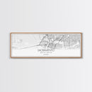 Panoramic Sacramento City Map, California Art, Map Print, Minimalist Wall Art, Canvas Art, Housewarming Gift, Street Map Art, Closing Gift