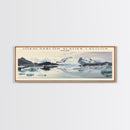 Jökulsárlón Glacier Lagoon COUNTRY | Framed Travel Poster Canvas Print | Trendy Wall Art | Watercolor Painting | Living Room Art | Unique Art