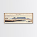 Table Mountain Travel Print Wall Art, Travel Poster Print, Retro Style COUNTRY Home Decor, Wall Hanging, Travel Gift Idea, Unique Metal Art