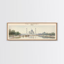 Taj Mahal Travel Poster Print, Framed Canvas Print, COUNTRY Travel Art, Wood Framed Art, Wall Hanging, Home Decor