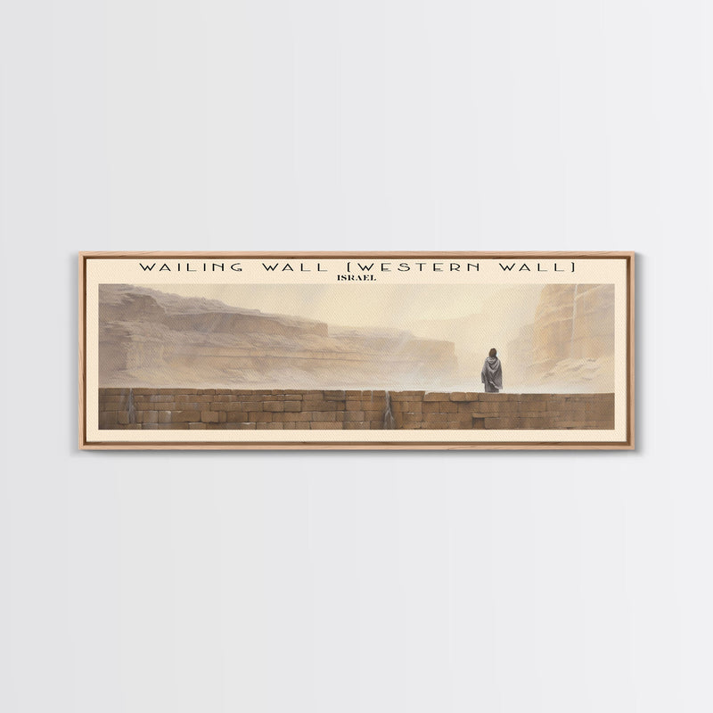 Wailing Wall COUNTRY | Framed Travel Poster Canvas Print | Trendy Wall Art | Watercolor Painting | Living Room Art | Unique Art