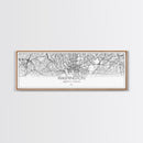 Panoramic Washington City Map, District Of Columbia, Map Print, Minimalist Wall Art, Canvas Art, Housewarming Gift, Street Map, Closing Gift