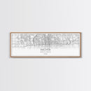 Panoramic Wichita City Map, Kansas Art, Map Print, Minimalist Wall Art, Canvas Art, Housewarming Gift, Street Map Art, Closing Gift