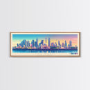 Abu Dhabi, United Arab Emirates Panoramic Travel Poster Canvas Print, Abu Dhabi, United Arab Emirates Painting, United Arab Emirates Art, Abu Dhabi Travel Art, Living Room Painting