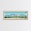 Ashgabat, Turkmenistan Panoramic Travel Poster Canvas Print, Ashgabat, Turkmenistan Painting, Turkmenistan Art, Ashgabat Panoramic Travel Art, Travel Painting