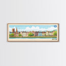 Ayr, Scotland Panoramic Travel Poster Canvas Print, Ayr, Scotland Painting, Scotland Art, Ayr Travel Art, Living Room Painting
