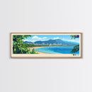 Panoramic Travel Poster Cairns, Australia Canvas Print, Cairns, Australia Painting, Australia Art, Cairns Travel Art, Guest Room Painting