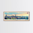 Doncaster, England Panoramic Travel Poster Canvas Print, Doncaster, England Painting, England Art, Doncaster Travel Art, Guest Room Painting