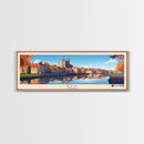 Ely, England Travel Poster Panoramic Canvas Print, Ely, England Painting, England Art, Ely Travel Art, Guest Room Painting