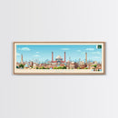 Faisalabad, Pakistan Panoramic Travel Poster Canvas Print, Faisalabad, Pakistan Painting, Pakistan Art, Faisalabad Panoramic Travel Art, Travel Painting