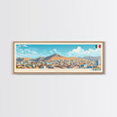 Hermosillo, Mexico Travel Poster Panoramic Canvas Print, Hermosillo, Mexico Painting, Mexico Art, Hermosillo Travel Art, Guest Room Painting