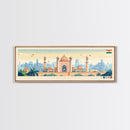 Hyderabad, India Panoramic Travel Poster Canvas Print, Hyderabad, India Painting, India Art, Hyderabad Travel Art, Guest Room Painting