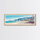 Iquique, Chile Travel Poster Panoramic Canvas Print, Iquique, Chile Painting, Chile Art, Iquique Travel Art, Guest Room Painting