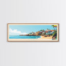 Manta, Ecuador Panoramic Travel Poster Canvas Print, Manta, Ecuador Painting, Ecuador Art, Manta Travel Art, Living Room Painting