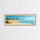 Mar del Plata, Argentina Travel Poster Panoramic Canvas Print, Mar del Plata, Argentina Painting, Argentina Art, Mar del Plata Travel Art, Guest Room Painting