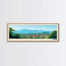 Mbandaka, Congo Panoramic Travel Poster Canvas Print, Mbandaka, Congo Painting, Congo Art, Mbandaka Travel Art, Guest Room Painting