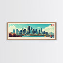 Montreal, Canada Panoramic Travel Poster Canvas Print, Montreal, Canada Painting, Canada Art, Montreal Travel Art, Guest Room Painting