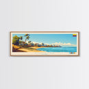 Riohacha, Colombia Travel Poster Panoramic Canvas Print, Riohacha, Colombia Painting, Colombia Art, Riohacha Travel Art, Guest Room Painting