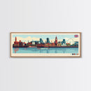 Salford, England Panoramic Travel Poster Canvas Print, Salford, England Painting, England Art, Salford Travel Art, Guest Room Painting
