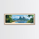 Sao Luis, Brazil Travel Poster Panoramic Canvas Print, Sao Luis, Brazil Painting, Brazil Art, Sao Luis Travel Art, Guest Room Painting