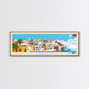 Tangier, Morocco Panoramic Travel Poster Canvas Print, Tangier, Morocco Painting, Morocco Art, Tangier Panoramic Travel Art, Travel Painting